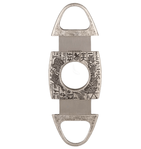 Luxury Stainless Steel Custom Cigar Cutter with Hieroglyphs