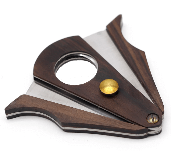 Luxury Wood Double Blade Cigar Cutter for Aficionados