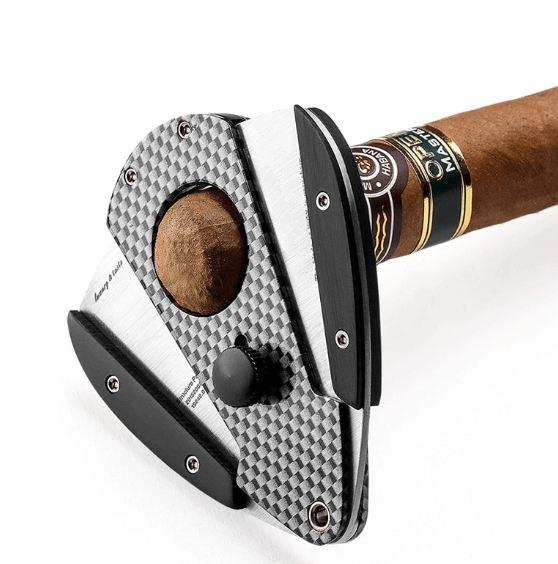 Luxury Carbon Double Blade Cigar Cutter