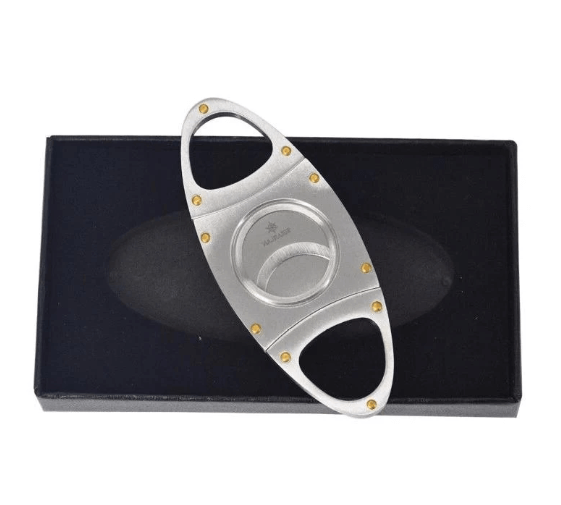 Stainless Steel Double Blade Pocket Cigar Cutter