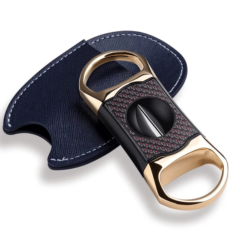 Carbon V-Cut Cigar Cutter for Connoisseurs