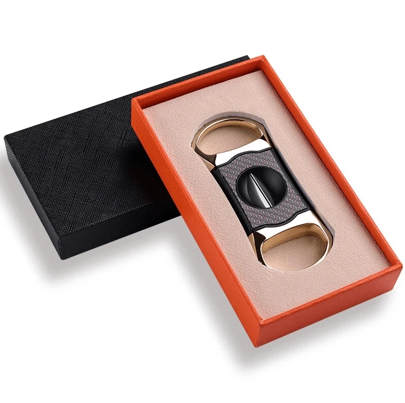 Carbon V-Cut Cigar Cutter for Connoisseurs