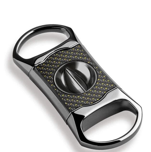 Carbon V-Cut Cigar Cutter for Connoisseurs