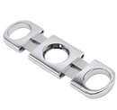 Luxury Double Blade Cigar Cutter - Silver Finish