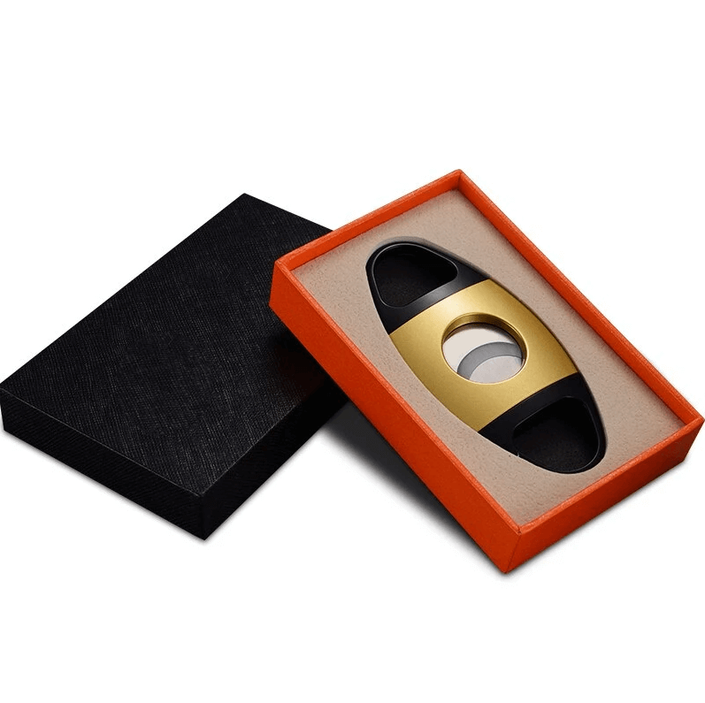 Luxury Black and Gold Double Blade Cigar Cutter