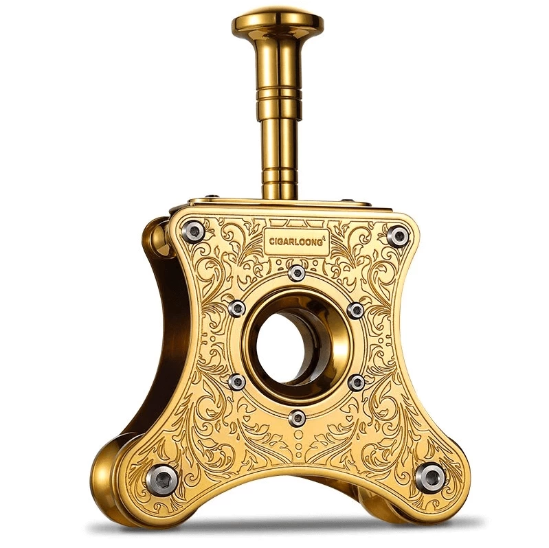 Luxury Gold Guillotine Cigar Cutter for Connoisseurs