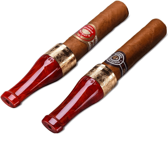 Luxury Red Resin Cigar Tip - Durable and Elegant