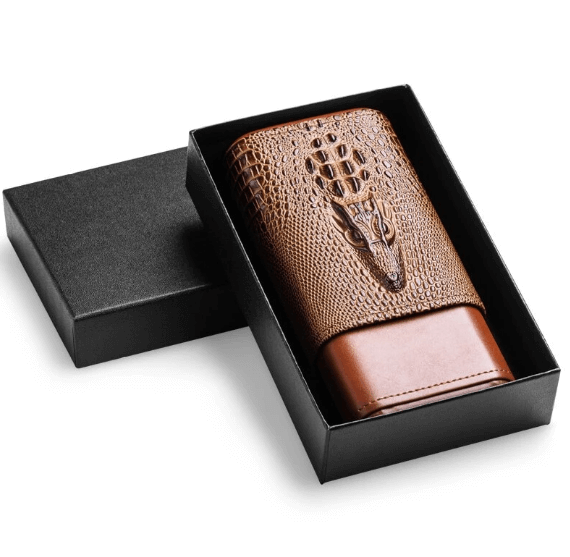 Electric Cigar Humidor in Alligator Leather - Luxury