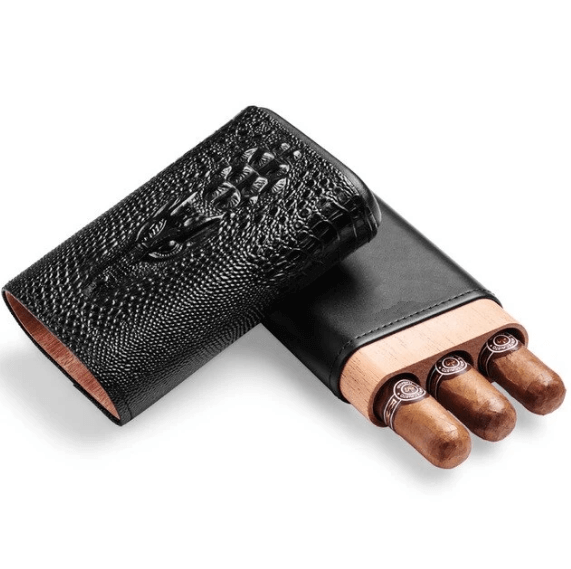 Electric Cigar Humidor in Alligator Leather - Luxury