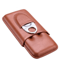 Luxury Portable Cigar Case with Cutter