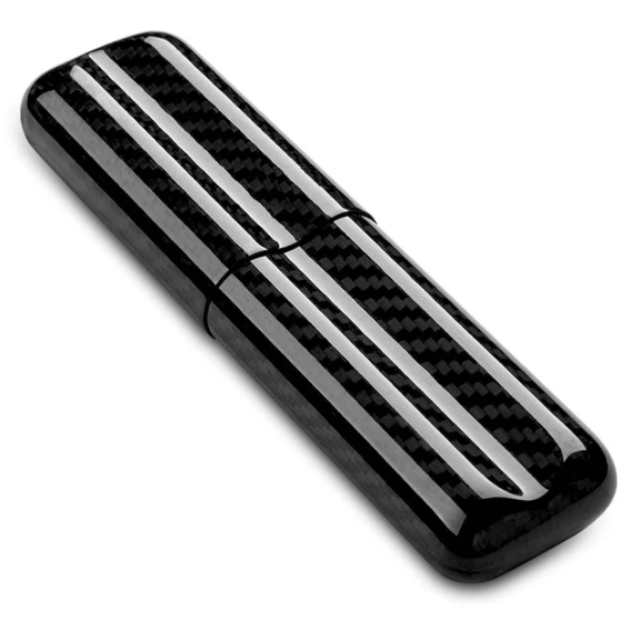 Carbon Fiber Travel Cigar Case for 2-3 Cigars