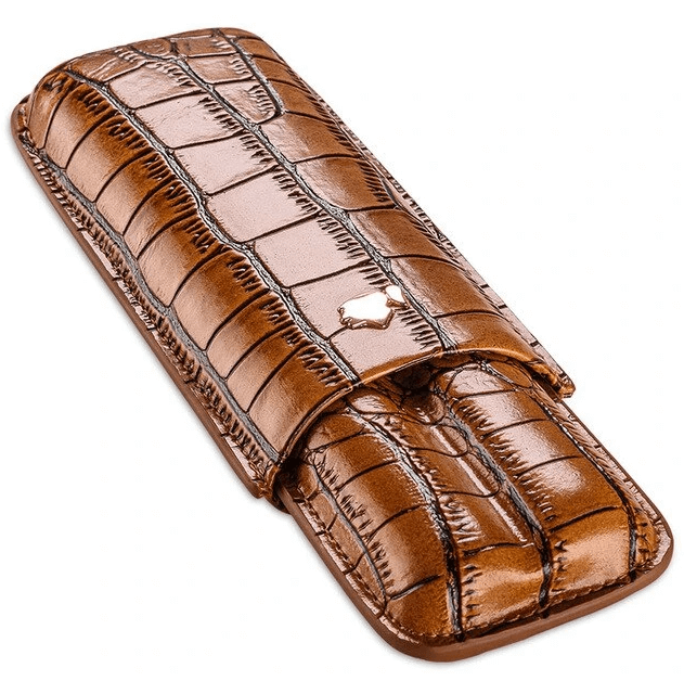 Luxury Leather Cigar Humidor Case - Travel Edition