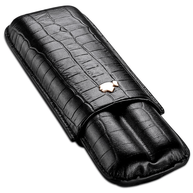 Luxury Leather Cigar Humidor Case - Travel Edition