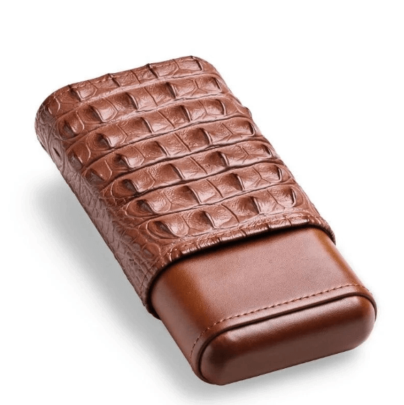 Luxury Leather Cigar Travel Humidor Case