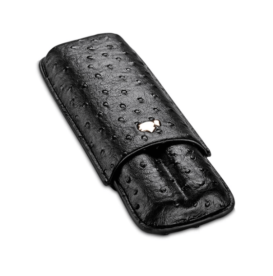 Leather Cigar Case - Portable Humidor for 2 Cigars