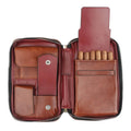 Luxury Leather Cigar Case - Travel Humidor for 6-7