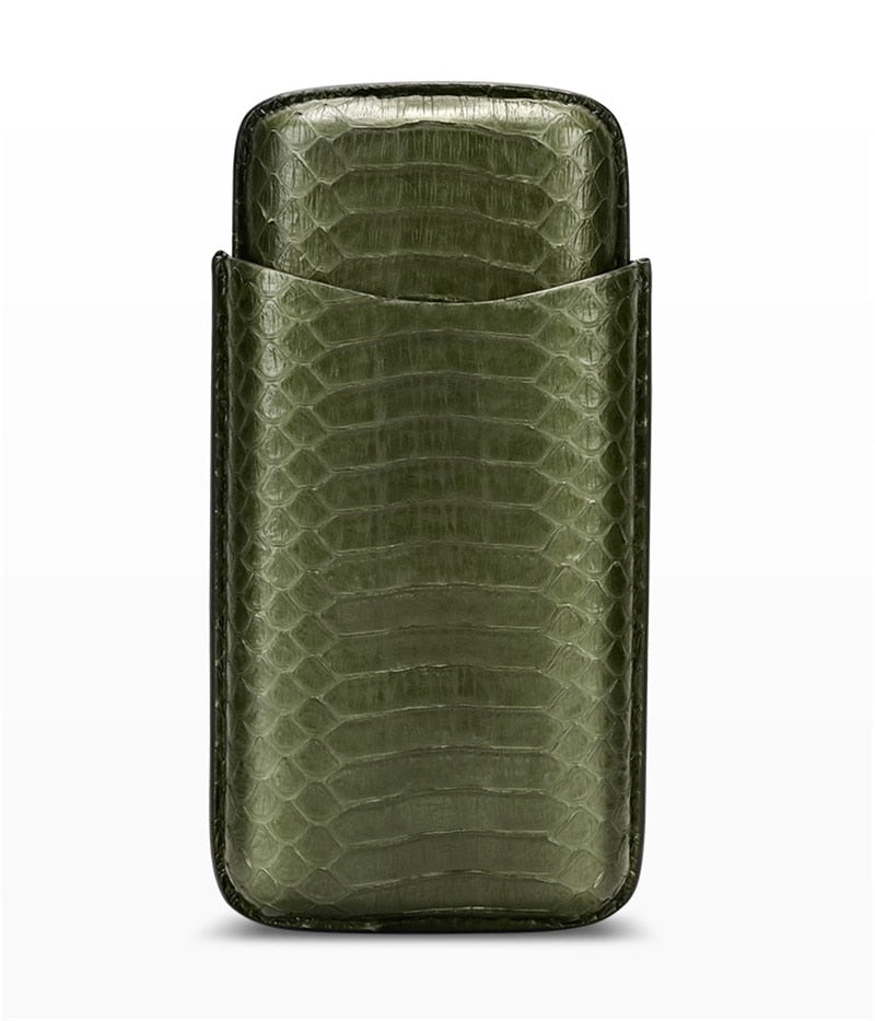 Green Leather Cigar Humidor Case - Optimal Preservation