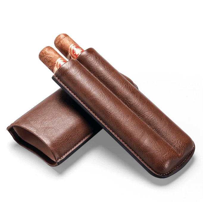 Luxury Leather Cigar Travel Humidor Case