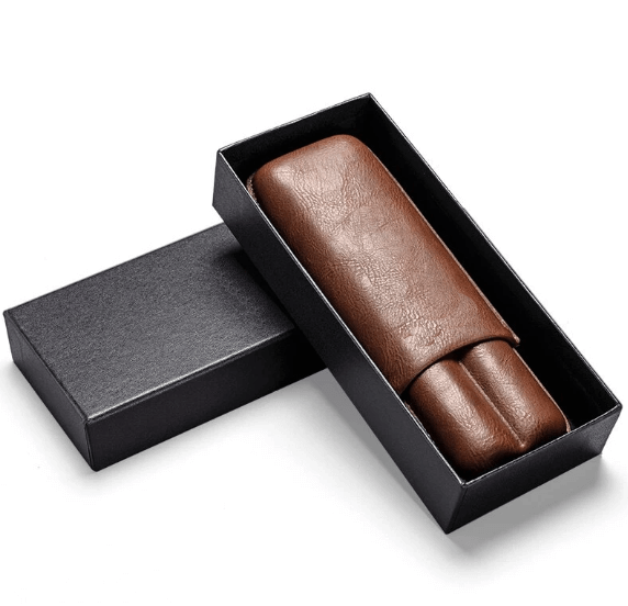 Luxury Leather Cigar Travel Humidor Case