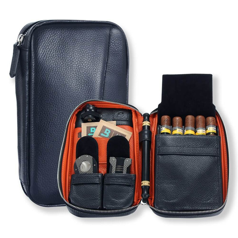 Luxury Travel Cigar Humidor Case with Humidifier