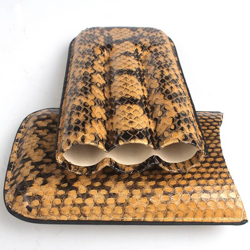 Luxury Snake Skin Travel Cigar Humidor Case