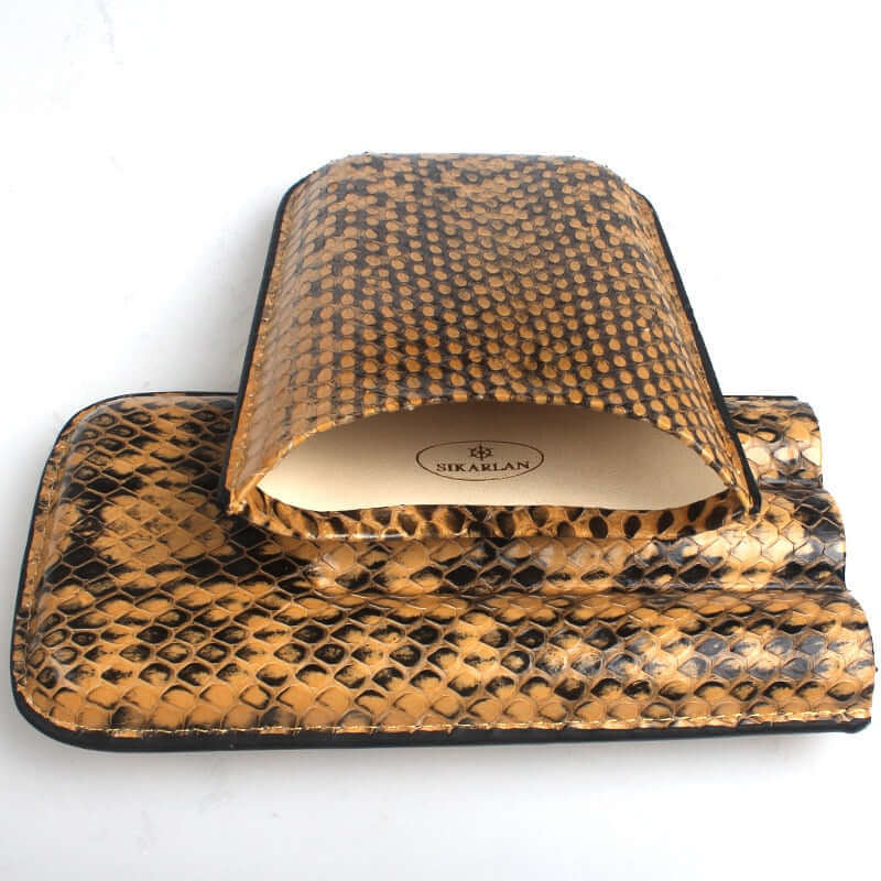 Luxury Snake Skin Travel Cigar Humidor Case