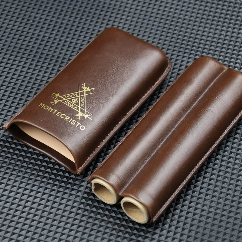 Luxury Leather Cigar Humidor Case for Travel