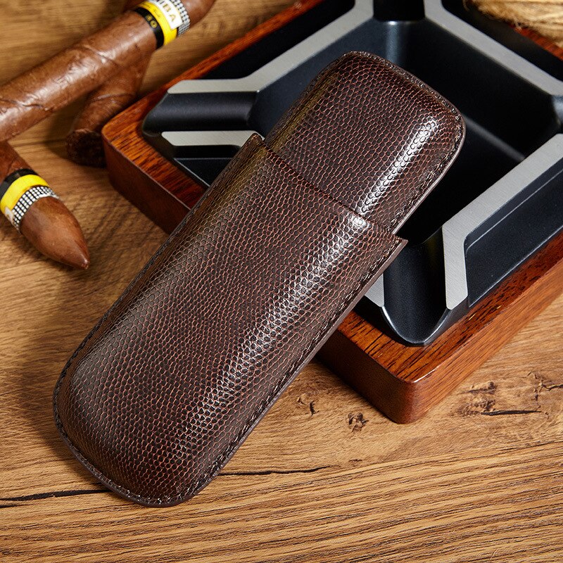 Luxury Travel Cigar Humidor - Serpent Leather