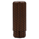 Braided Leather Cigar Case - Elegant Travel Humidor