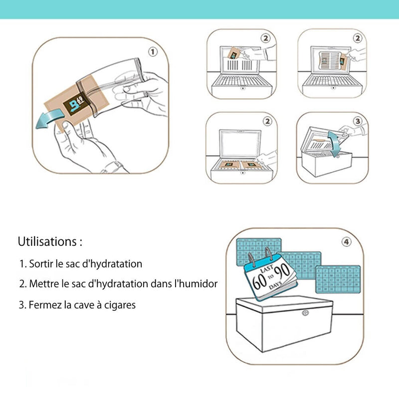 Humidificateur pour Cave à Cigares Boveda - Efficace et Simple