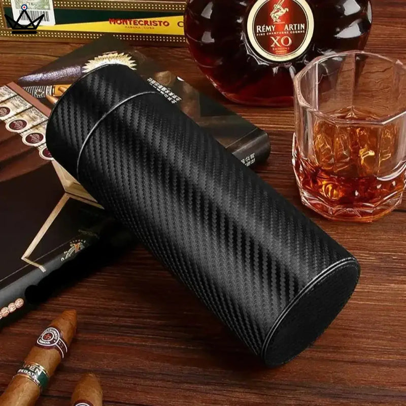 Elegant Carbon Fiber Cigar Humidor Box