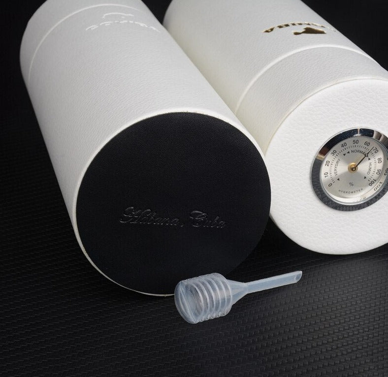 Elegant White Cigar Tube - Premium Quality Humidor