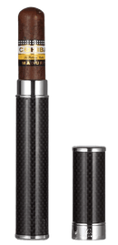Travel Cigar Humidor - Stainless Steel & Carbon Fiber
