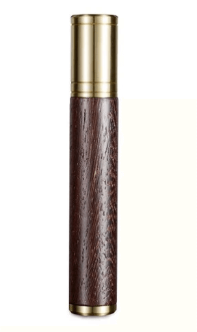 Luxury Gold and Wood Cigar Tube - Premium Humidor