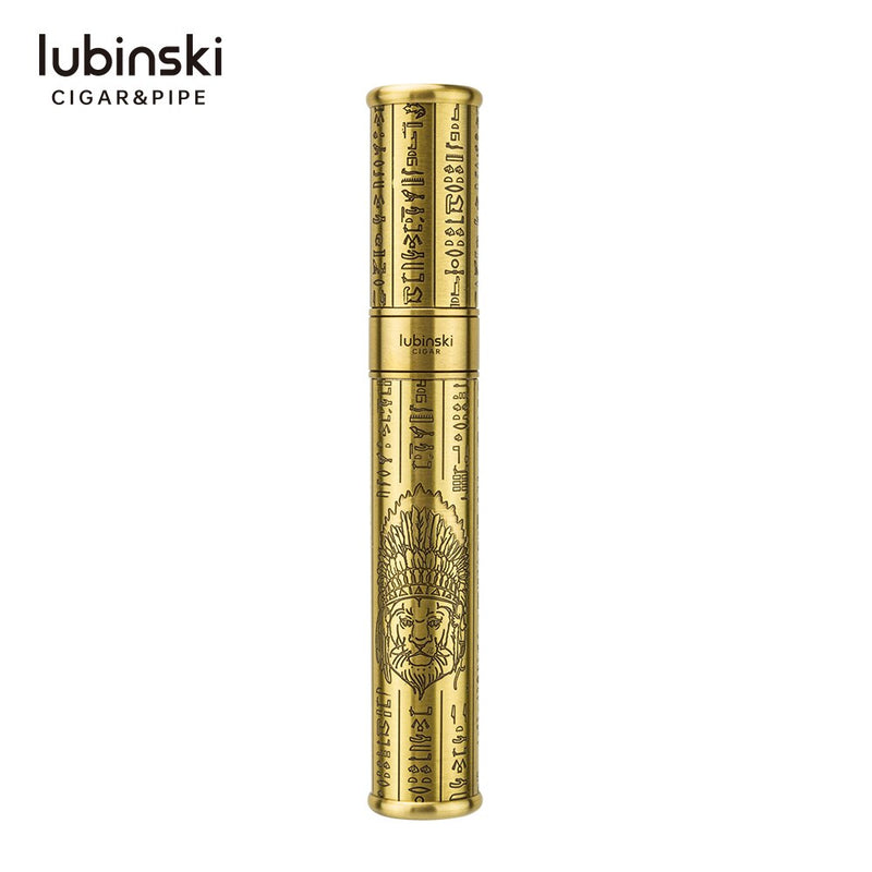 Luxury Cigar Case - Gold Tube Humidor